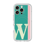 スリムプロテクションプレミアムケース with MagSafe［ オリジナル - initial color line - W green ］