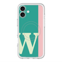スリムプロテクションプレミアムケース with MagSafe［ オリジナル - initial color line - W green ］