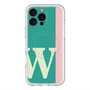 スリムプロテクションプレミアムケース with MagSafe［ オリジナル - initial color line - W green ］