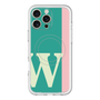 スリムプロテクションプレミアムケース with MagSafe［ オリジナル - initial color line - W green ］