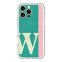 スリムプロテクションプレミアムケース with MagSafe［ オリジナル - initial color line - W green ］