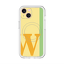 スリムプロテクションプレミアムケース with MagSafe［ オリジナル - initial color line - W yellow ］