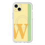 スリムプロテクションプレミアムケース with MagSafe［ オリジナル - initial color line - W yellow ］