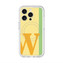 スリムプロテクションプレミアムケース with MagSafe［ オリジナル - initial color line - W yellow ］
