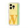 スリムプロテクションプレミアムケース with MagSafe［ オリジナル - initial color line - W yellow ］