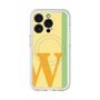 スリムプロテクションプレミアムケース with MagSafe［ オリジナル - initial color line - W yellow ］