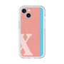 スリムプロテクションプレミアムケース with MagSafe［ オリジナル - initial color line - X pink ］