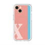 スリムプロテクションプレミアムケース with MagSafe［ オリジナル - initial color line - X pink ］