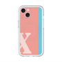 スリムプロテクションプレミアムケース with MagSafe［ オリジナル - initial color line - X pink ］