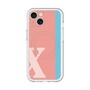 スリムプロテクションプレミアムケース with MagSafe［ オリジナル - initial color line - X pink ］