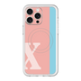 スリムプロテクションプレミアムケース with MagSafe［ オリジナル - initial color line - X pink ］