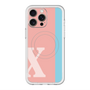 スリムプロテクションプレミアムケース with MagSafe［ オリジナル - initial color line - X pink ］