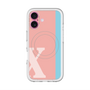 スリムプロテクションプレミアムケース with MagSafe［ オリジナル - initial color line - X pink ］