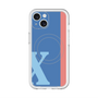 スリムプロテクションプレミアムケース with MagSafe［ オリジナル - initial color line - X blue ］