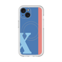 スリムプロテクションプレミアムケース with MagSafe［ オリジナル - initial color line - X blue ］