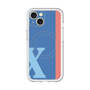 スリムプロテクションプレミアムケース with MagSafe［ オリジナル - initial color line - X blue ］