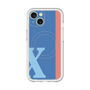 スリムプロテクションプレミアムケース with MagSafe［ オリジナル - initial color line - X blue ］