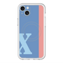 スリムプロテクションプレミアムケース with MagSafe［ オリジナル - initial color line - X blue ］