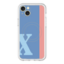 スリムプロテクションプレミアムケース with MagSafe［ オリジナル - initial color line - X blue ］