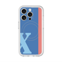 スリムプロテクションプレミアムケース with MagSafe［ オリジナル - initial color line - X blue ］