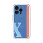 スリムプロテクションプレミアムケース with MagSafe［ オリジナル - initial color line - X blue ］