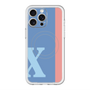 スリムプロテクションプレミアムケース with MagSafe［ オリジナル - initial color line - X blue ］