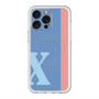 スリムプロテクションプレミアムケース with MagSafe［ オリジナル - initial color line - X blue ］