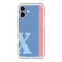 スリムプロテクションプレミアムケース with MagSafe［ オリジナル - initial color line - X blue ］