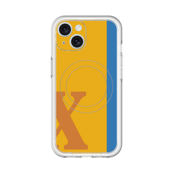 スリムプロテクションプレミアムケース with MagSafe［ オリジナル - initial color line - X orange ］
