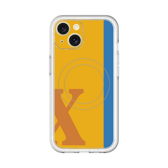 スリムプロテクションプレミアムケース with MagSafe［ オリジナル - initial color line - X orange ］