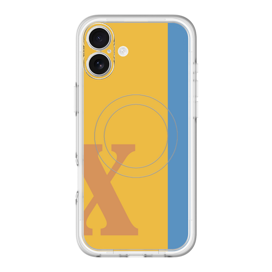 スリムプロテクションプレミアムケース with MagSafe［ オリジナル - initial color line - X orange ］