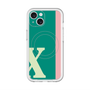 スリムプロテクションプレミアムケース with MagSafe［ オリジナル - initial color line - X green ］