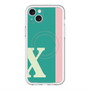 スリムプロテクションプレミアムケース with MagSafe［ オリジナル - initial color line - X green ］