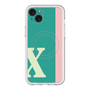 スリムプロテクションプレミアムケース with MagSafe［ オリジナル - initial color line - X green ］