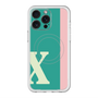 スリムプロテクションプレミアムケース with MagSafe［ オリジナル - initial color line - X green ］