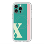 スリムプロテクションプレミアムケース with MagSafe［ オリジナル - initial color line - X green ］