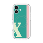 スリムプロテクションプレミアムケース with MagSafe［ オリジナル - initial color line - X green ］