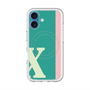 スリムプロテクションプレミアムケース with MagSafe［ オリジナル - initial color line - X green ］
