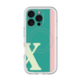 スリムプロテクションプレミアムケース with MagSafe［ オリジナル - initial color line - X green ］