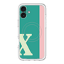 スリムプロテクションプレミアムケース with MagSafe［ オリジナル - initial color line - X green ］