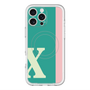 スリムプロテクションプレミアムケース with MagSafe［ オリジナル - initial color line - X green ］