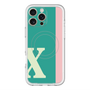 スリムプロテクションプレミアムケース with MagSafe［ オリジナル - initial color line - X green ］