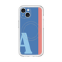 スリムプロテクションプレミアムケース with MagSafe［ オリジナル - initial color line - A blue ］