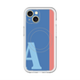 スリムプロテクションプレミアムケース with MagSafe［ オリジナル - initial color line - A blue ］