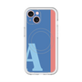 スリムプロテクションプレミアムケース with MagSafe［ オリジナル - initial color line - A blue ］