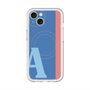 スリムプロテクションプレミアムケース with MagSafe［ オリジナル - initial color line - A blue ］