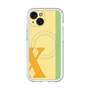 スリムプロテクションプレミアムケース with MagSafe［ オリジナル - initial color line - X yellow ］