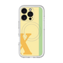 スリムプロテクションプレミアムケース with MagSafe［ オリジナル - initial color line - X yellow ］