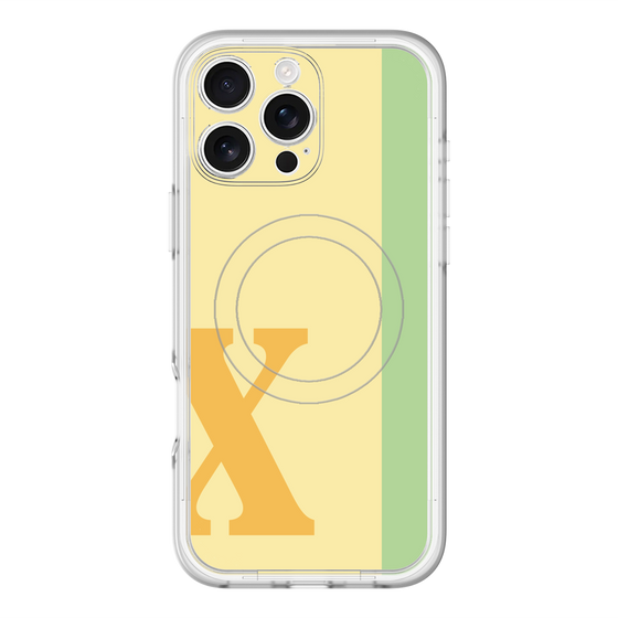 スリムプロテクションプレミアムケース with MagSafe［ オリジナル - initial color line - X yellow ］
