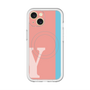 スリムプロテクションプレミアムケース with MagSafe［ オリジナル - initial color line - Y pink ］